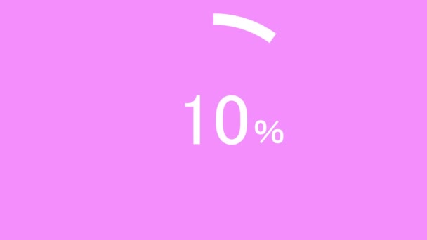 100 Uppräkning Procent Animation Rörelse Grafik — Stockvideo