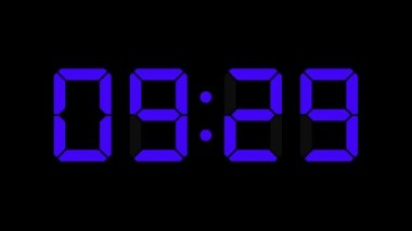 Sayısal saat 10 saniye geri sayım zamanlayıcısı canlandırma grafikleri