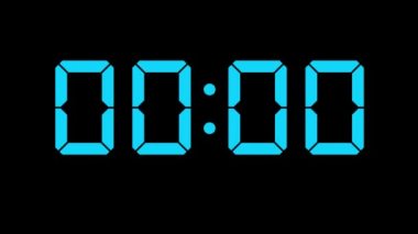 Dijital saat 10 saniye kronometre animasyon hareketlerinin grafiklerini say