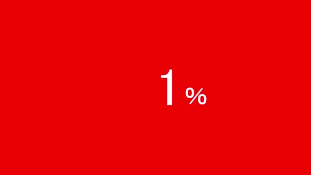 100 Count Percentage Animatie Motion Graphics — Stockvideo