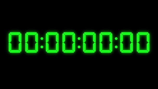 Digital Clock Seconds Count Stopwatch Animation Motion Graphics — Stock Video