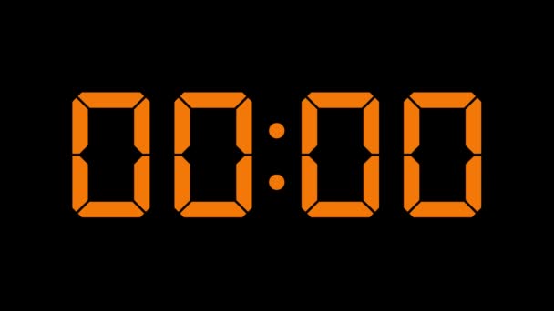 Digital Clock Seconds Count Stopwatch Animation Motion Graphics — Stock Video