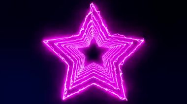 3B yıldız tünel animasyon hareketi grafikleri