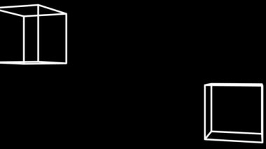 3D küp hareket hareket hareket grafikleri