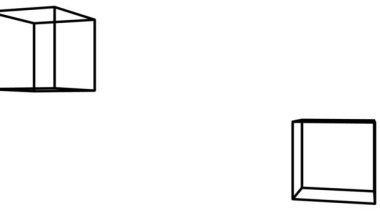 3D küp hareket hareket hareket grafikleri