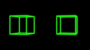 3D küp hareket hareket hareket grafikleri