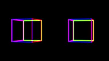 3D küp hareket hareket hareket grafikleri