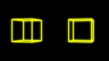 3D küp hareket hareket hareket grafikleri