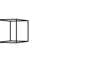 3D küp hareket hareket hareket grafikleri