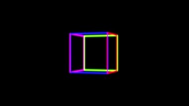 3D küp hareket hareket hareket grafikleri