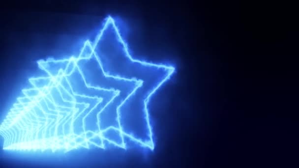 Stjärna Tunnel Animation Rörelse Grafik — Stockvideo