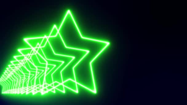 Estrela Túnel Animação Movimento Gráficos — Vídeo de Stock
