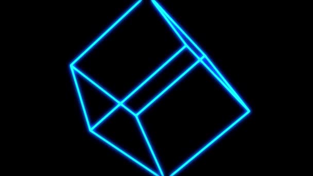 Движущаяся Анимационная Графика Cube — стоковое видео