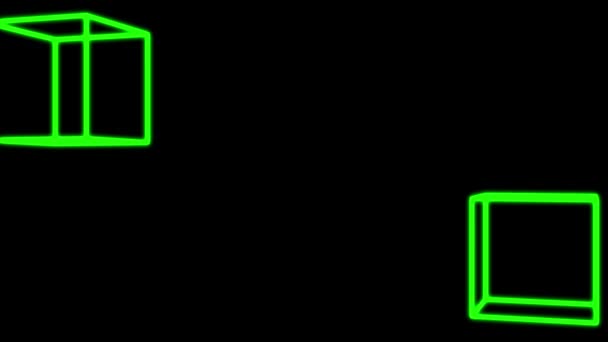 Куб Рухома Графіка Руху Анімації — стокове відео