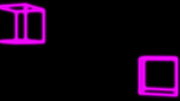 Cubo Animación Movimiento Gráficos Movimiento — Vídeos de Stock