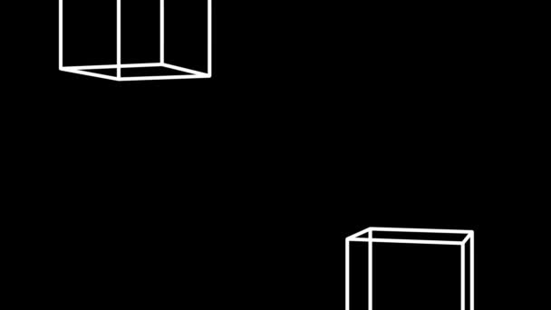Куб Рухома Графіка Руху Анімації — стокове відео