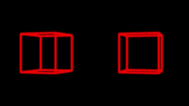 立方体3D运动动画图形 — 图库视频影像