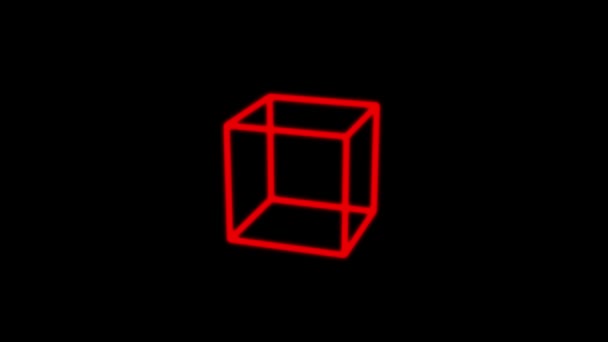 Cubo Animación Movimiento Gráficos Movimiento — Vídeo de stock