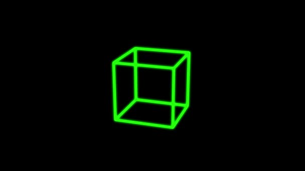 Cube Mozgó Animációs Mozgás Grafika — Stock videók