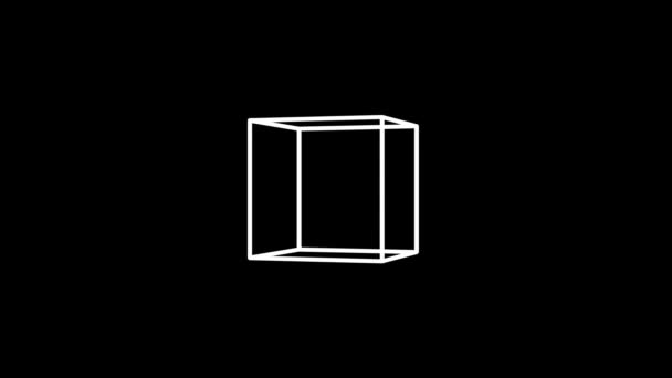 Cube Mozgó Animációs Mozgás Grafika — Stock videók