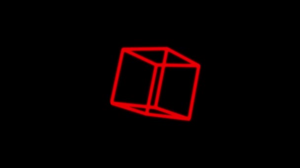 Куб Рухома Графіка Руху Анімації — стокове відео