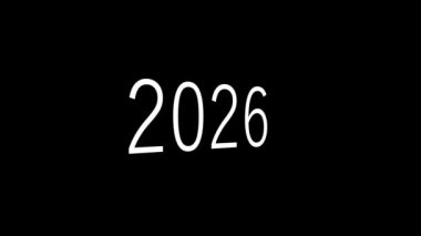 Yıl Metni canlandırma hareketi grafikleri