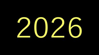 Yıl Metni canlandırma hareketi grafikleri