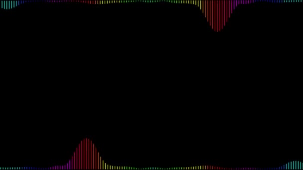 Audio Spectrum Audio Visualizer Motion Graphics Background — Stock Video