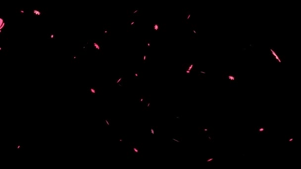 Kozmos Düşen Parçacıklar Hareket Grafikleri — Stok video