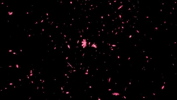 Kosmos Fallande Partiklar Rörelse Grafik — Stockvideo