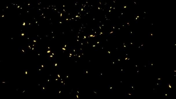 Cosmos Partículas Que Caen Gráficos Movimiento — Vídeos de Stock
