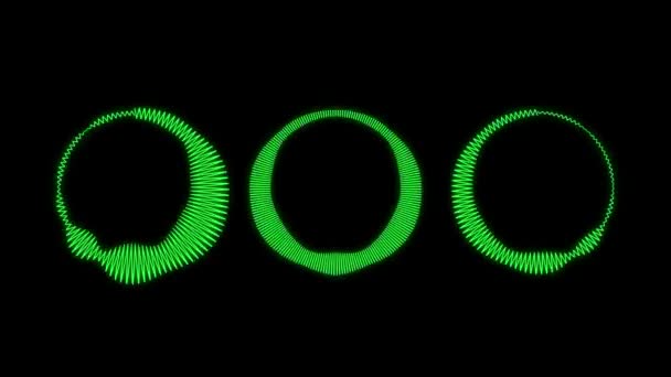 Audio Spectrum Circle Visualizador Audio Motion Graphics — Vídeos de Stock