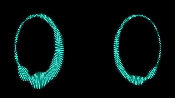 Audio Spectrum Circle Audio Visualizer Motion Graphics — Stock video