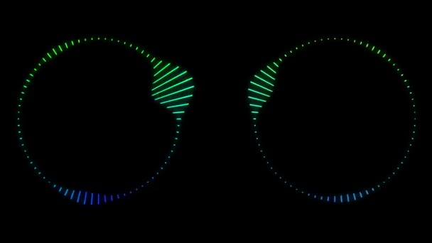 Audio Spectrum Circle Audio Visualizer Motion Graphics — стоковое видео