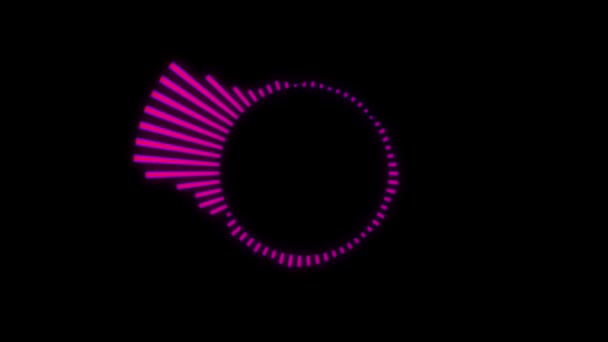 Ses Spektrumu Çemberi Ses Görüntüleyici Hareketi Grafikleri — Stok video