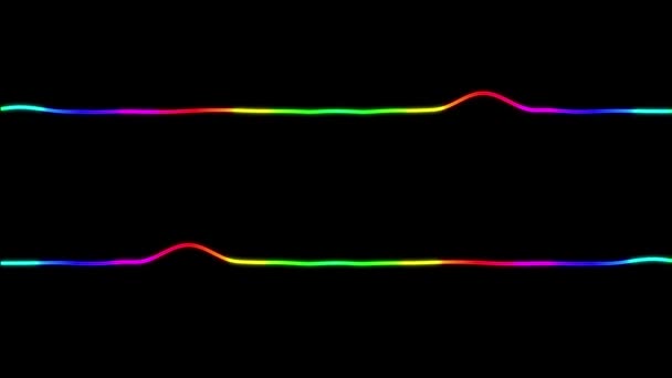 Audio Spectrum Audio Visualizer Linear Line Motion Graphics — Stock video