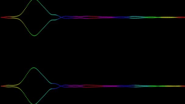Espectro Audio Visualizador Audio Línea Lineal Gráficos Movimiento — Vídeos de Stock