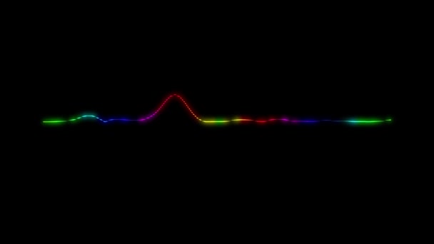 Espectro Áudio Visualizador Áudio Linear Line Motion Graphics — Vídeo de Stock