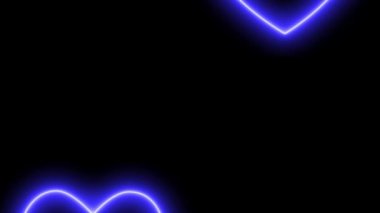 Kalp işareti aşk neon ışıklı animasyon hareketleri grafikleri