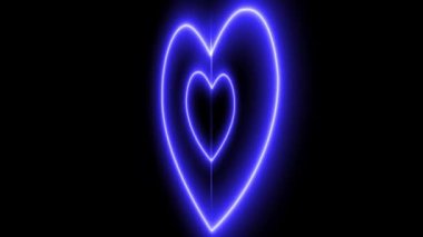 Kalp işareti aşk neon ışıklı animasyon hareketleri grafikleri