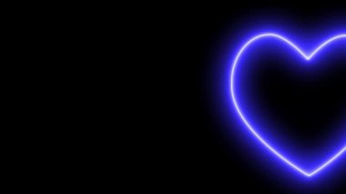 Kalp işareti aşk neon ışıklı animasyon hareketleri grafikleri