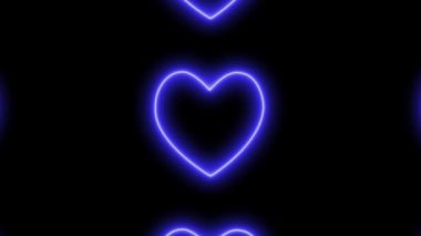 Kalp işareti aşk neon ışıklı animasyon hareketleri grafikleri