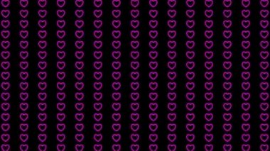 Kalp işareti aşk neon ışıklı animasyon hareketleri grafikleri