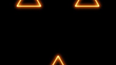 Üçgen neon parlayan animasyon hareketi grafikleri