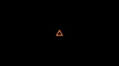 Üçgen neon parlayan animasyon hareketi grafikleri