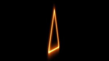 Üçgen neon parlayan animasyon hareketi grafikleri
