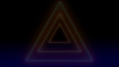 Üçgen neon parlayan animasyon hareketi grafikleri