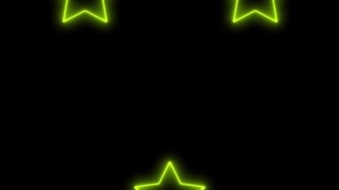 Yıldız neon parlayan animasyon hareketi grafikleri