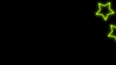 Yıldız neon parlayan animasyon hareketi grafikleri