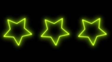 Yıldız neon parlayan animasyon hareketi grafikleri